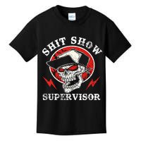 Shit Show Supervisor Skull Kids T-Shirt