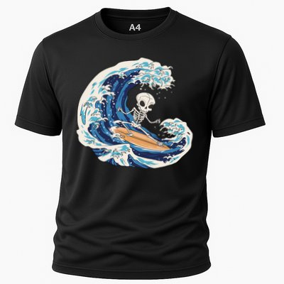 Skeleton Surfing Summer Surfer Performance Shirt