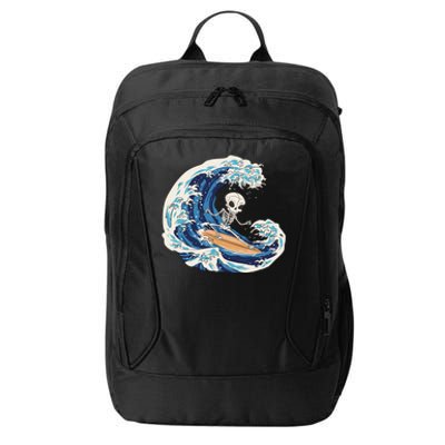 Skeleton Surfing Summer Surfer City Backpack