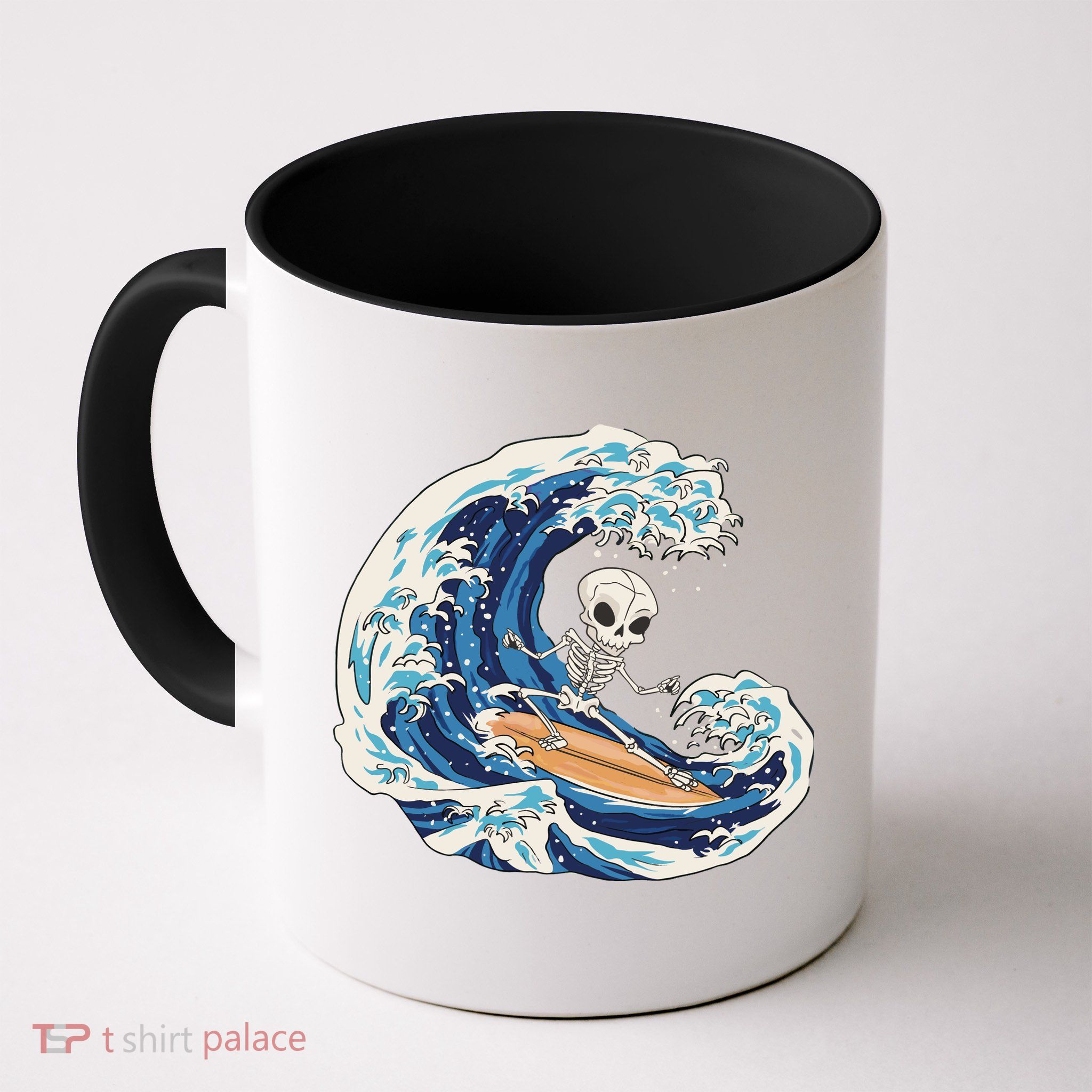 Skeleton Surfing Summer Surfer Mug