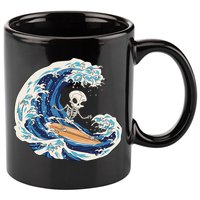 Skeleton Surfing Summer Surfer 11oz C Handle Ceramic Mug