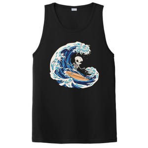 Skeleton Surfing Summer Surfer PosiCharge Competitor Tank