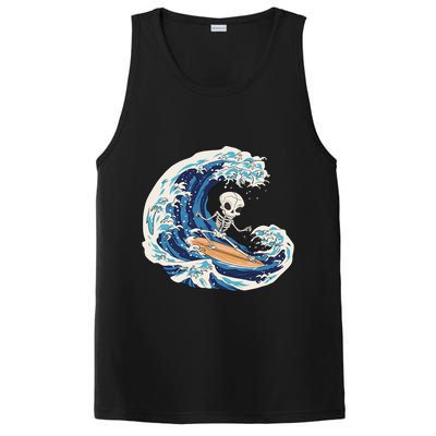 Skeleton Surfing Summer Surfer PosiCharge Competitor Tank