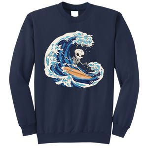 Skeleton Surfing Summer Surfer Sweatshirt