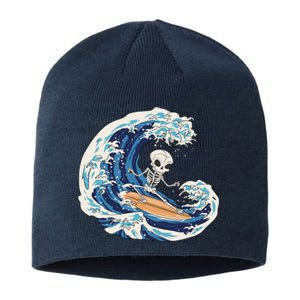 Skeleton Surfing Summer Surfer Sustainable Beanie