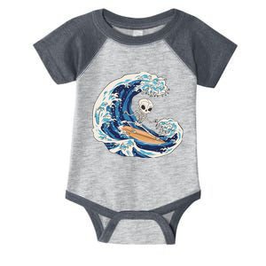 Skeleton Surfing Summer Surfer Infant Baby Jersey Bodysuit