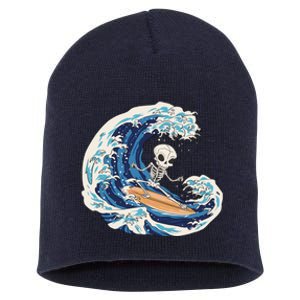 Skeleton Surfing Summer Surfer Short Acrylic Beanie