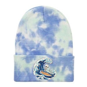 Skeleton Surfing Summer Surfer Tie Dye 12in Knit Beanie