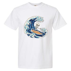 Skeleton Surfing Summer Surfer Garment-Dyed Heavyweight T-Shirt