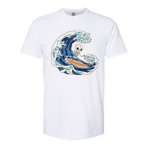 Skeleton Surfing Summer Surfer Softstyle CVC T-Shirt