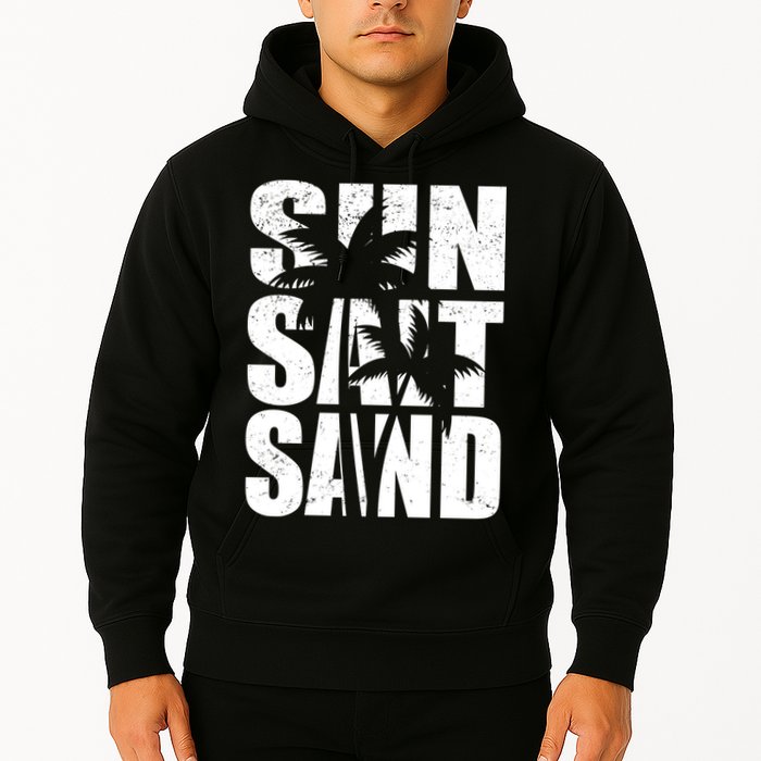 Sun Salt Sand Palm Trees Summer Break Hoodie