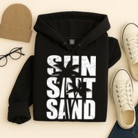 Sun Salt Sand Palm Trees Summer Break Hoodie