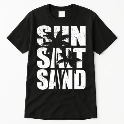 Sun Salt Sand Palm Trees Summer Break Tall T-Shirt