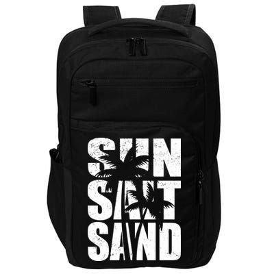 Sun Salt Sand Palm Trees Summer Break Impact Tech Backpack