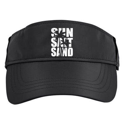 Sun Salt Sand Palm Trees Summer Break Adult Drive Performance Visor