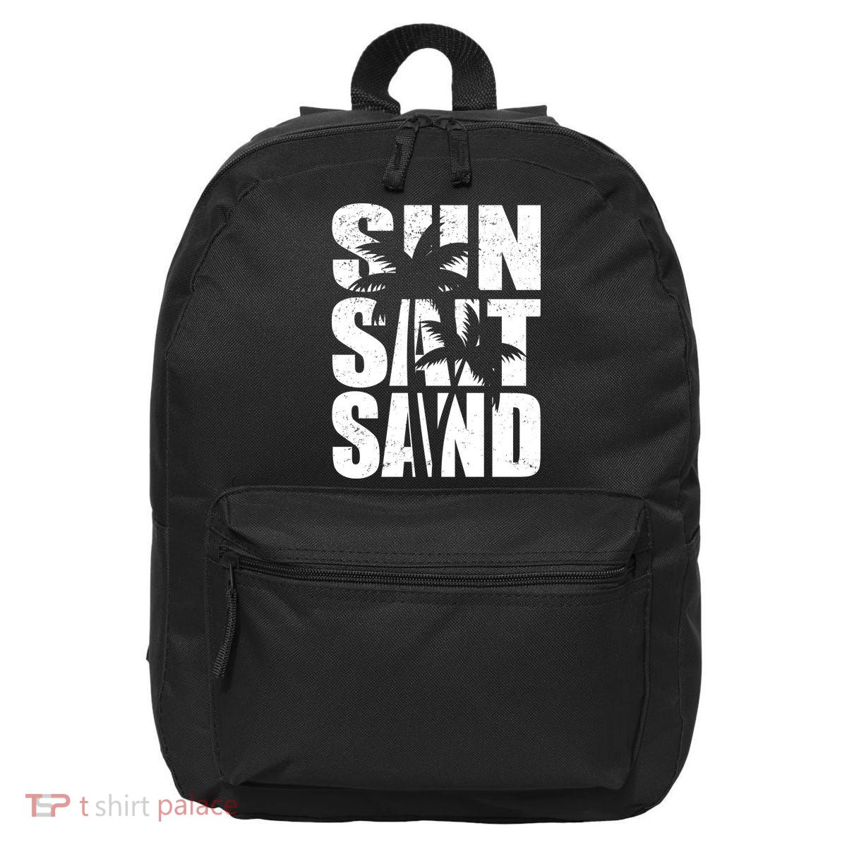 Sun Salt Sand Palm Trees Summer Break 16 in Basic Backpack