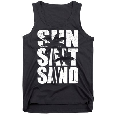 Sun Salt Sand Palm Trees Summer Break Tank Top