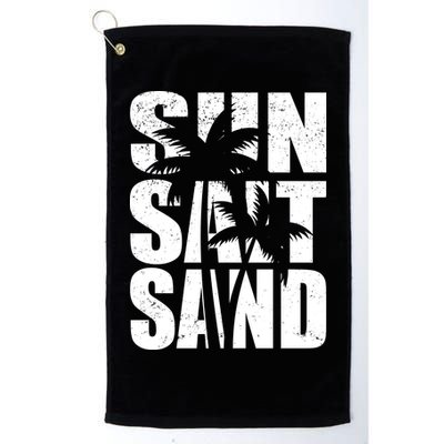 Sun Salt Sand Palm Trees Summer Break Golf Towel