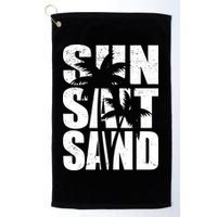 Sun Salt Sand Palm Trees Summer Break Golf Towel