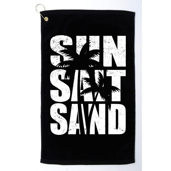 Sun Salt Sand Palm Trees Summer Break Golf Towel