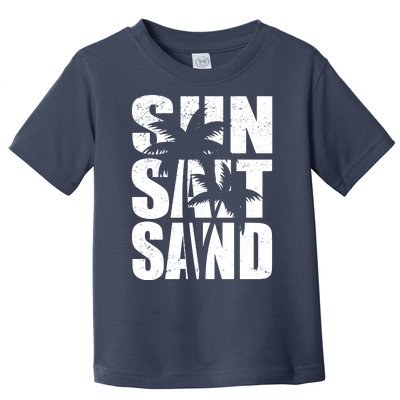 Sun Salt Sand Palm Trees Summer Break Toddler T-Shirt