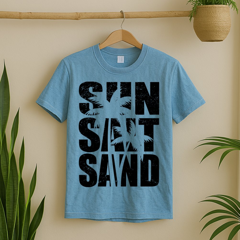 Sun Salt Sand Palm Trees Summer Break T-Shirt