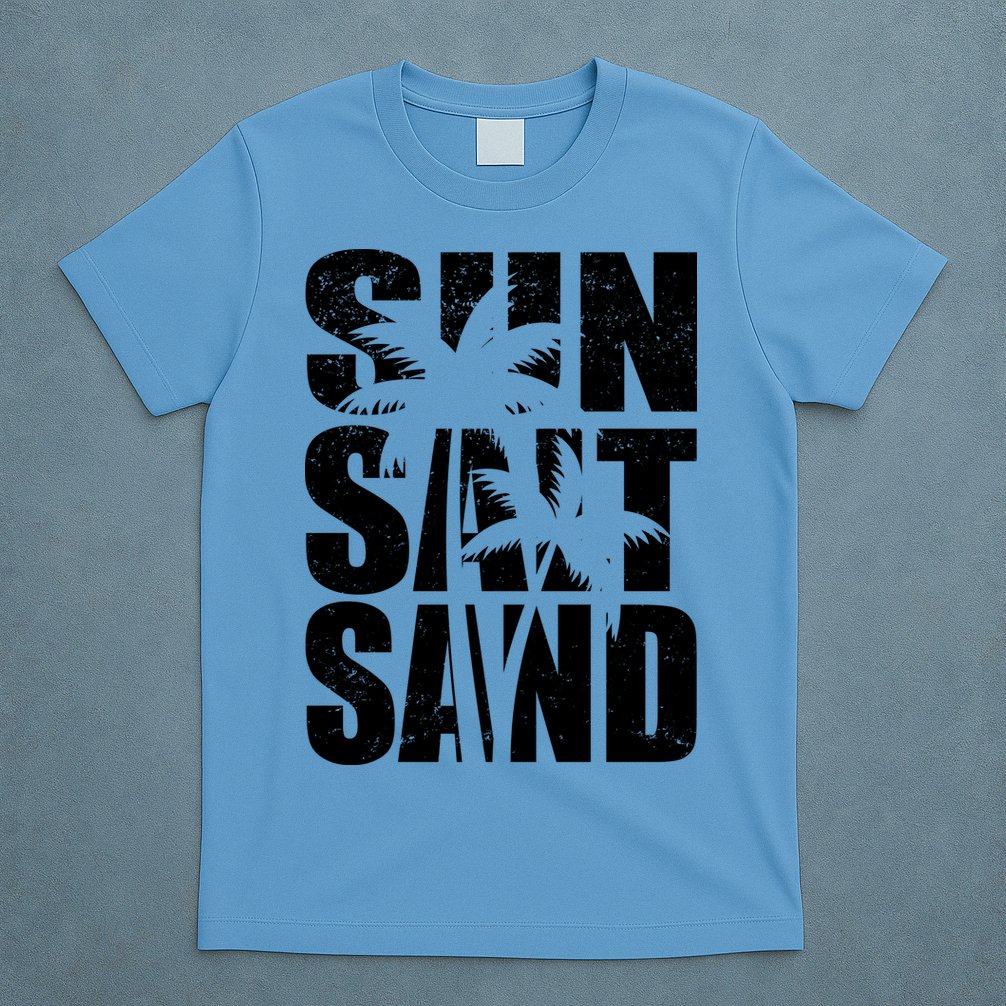 Sun Salt Sand Palm Trees Summer Break T-Shirt
