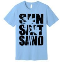 Sun Salt Sand Palm Trees Summer Break Premium T-Shirt