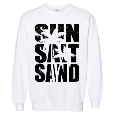 Sun Salt Sand Palm Trees Summer Break Garment-Dyed Sweatshirt