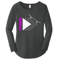 Stoke Skateboard Summer Fun Design Rip it Up Get Stoked Women's Perfect Tri Tunic Long Sleeve Shirt