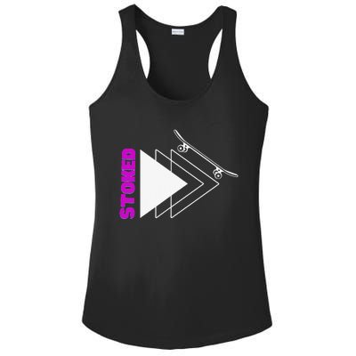 Stoke Skateboard Summer Fun Design Rip it Up Get Stoked Ladies PosiCharge Competitor Racerback Tank