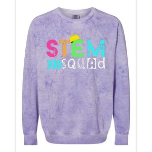 STEM Squad Science Technology Engineering Math Teacher Colorblast Crewneck Sweatshirt