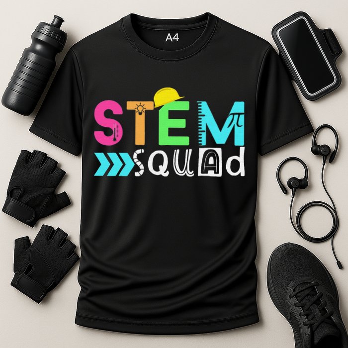 STEM Squad Science Technology Engineering Math Teacher Cooling Performance Crew T-Shirt