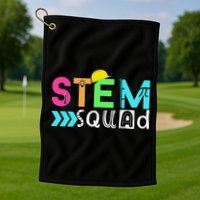 STEM Squad Science Technology Engineering Math Teacher Golf Towel