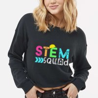 STEM Squad Science Technology Engineering Math Teacher Cropped Pullover Crew