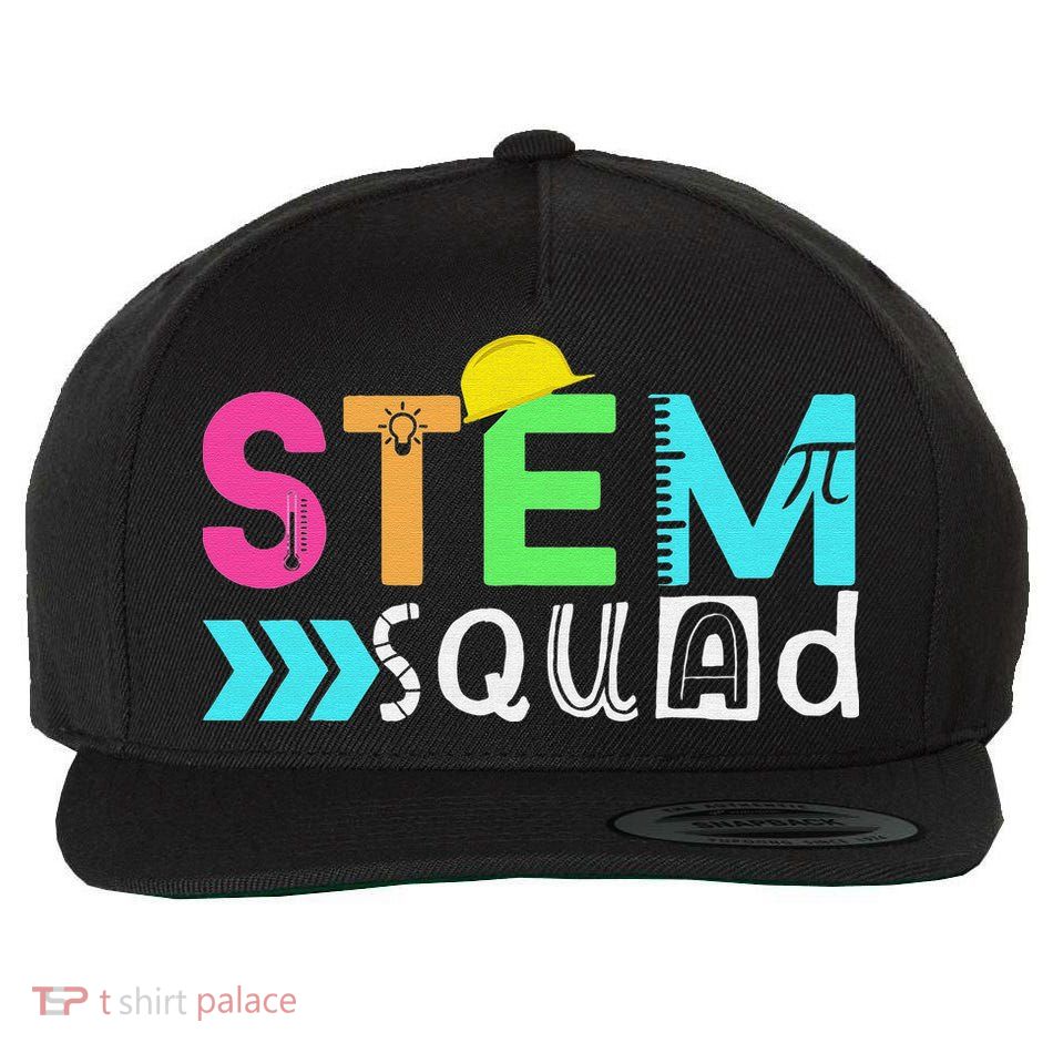 STEM Squad Science Technology Engineering Math Teacher Wool Snapback Cap