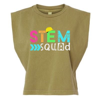 STEM Squad Science Technology Engineering Math Teacher Garment-Dyed Women's Muscle Tee