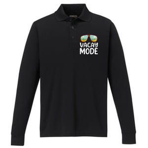 Summer Sunglasses Sunset Beach Vacation Vacay Mode Gift Performance Long Sleeve Polo