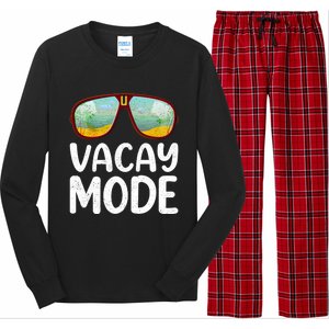 Summer Sunglasses Sunset Beach Vacation Vacay Mode Gift Long Sleeve Pajama Set