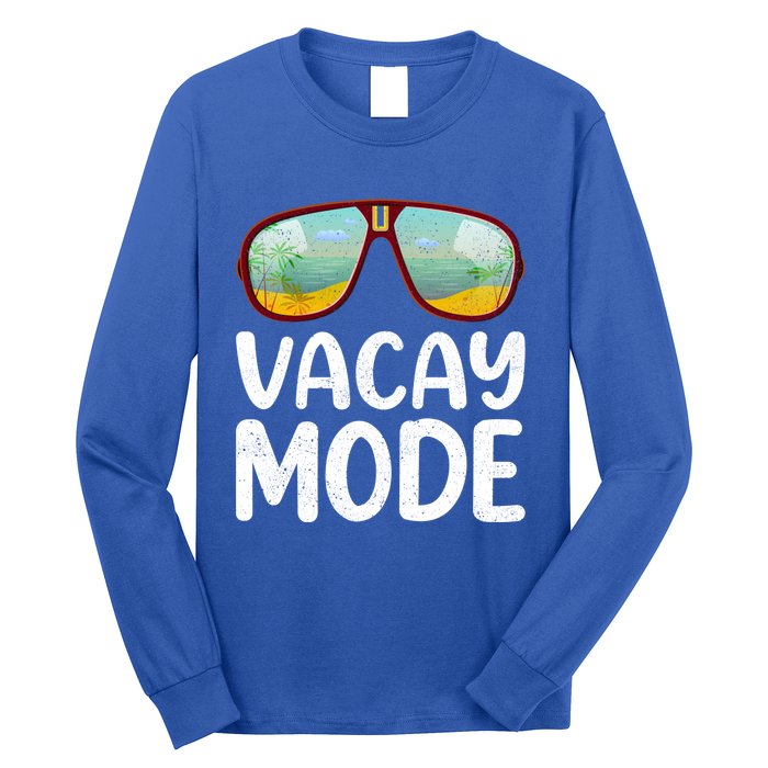 Summer Sunglasses Sunset Beach Vacation Vacay Mode Gift Long Sleeve Shirt