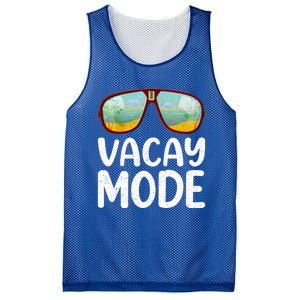 Summer Sunglasses Sunset Beach Vacation Vacay Mode Gift Mesh Reversible Basketball Jersey Tank