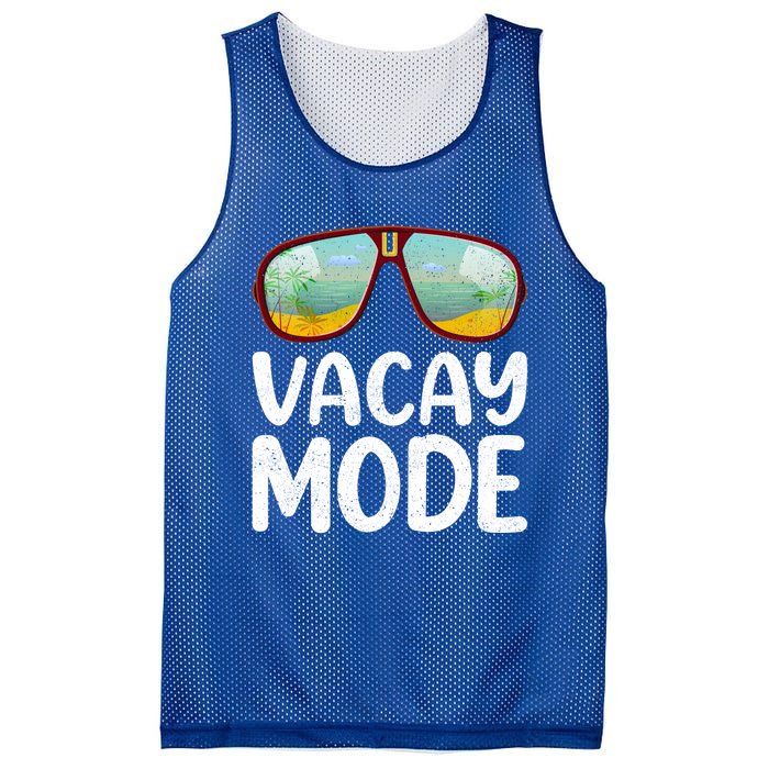 Summer Sunglasses Sunset Beach Vacation Vacay Mode Gift Mesh Reversible Basketball Jersey Tank