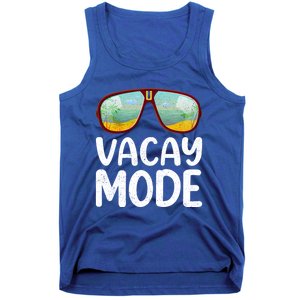 Summer Sunglasses Sunset Beach Vacation Vacay Mode Gift Tank Top