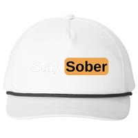 Stay Sober Snapback Five-Panel Rope Hat