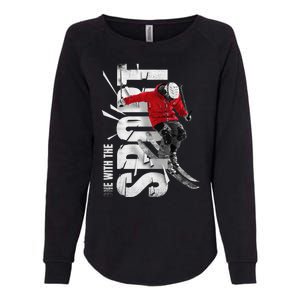 Snow Skiing Womens California Wash Sweatshirt