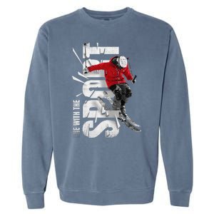 Snow Skiing Garment-Dyed Sweatshirt