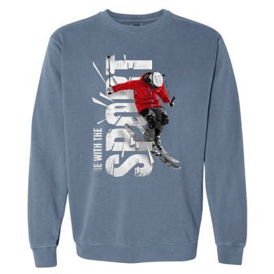 Snow Skiing Garment-Dyed Sweatshirt