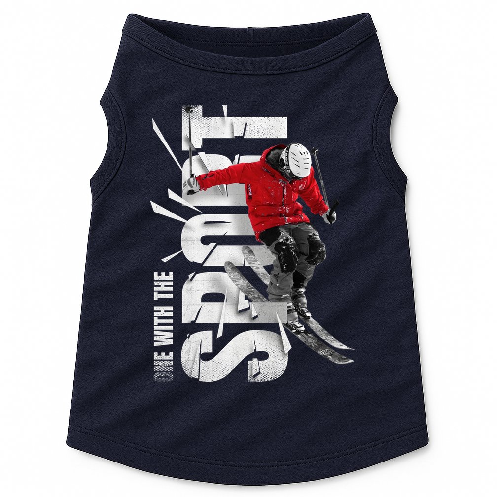 Snow Skiing Doggie Tank