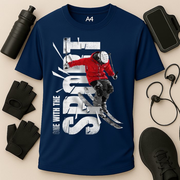Snow Skiing Cooling Performance Crew T-Shirt
