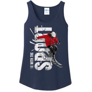 Snow Skiing Ladies Essential Tank